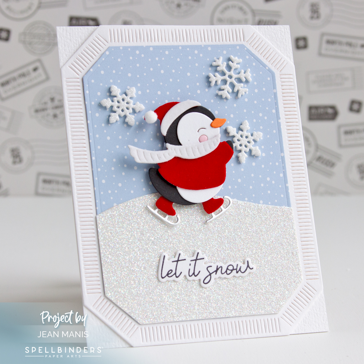 Penguin Card with Let It Snow Sentiment