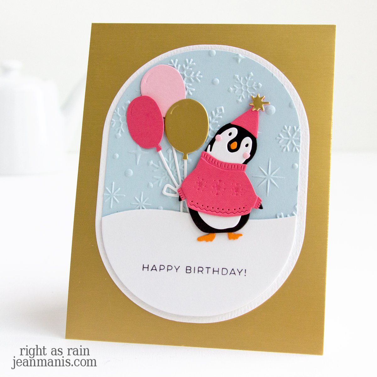 Penguin Birthday Card Idea Using Winter Supplies