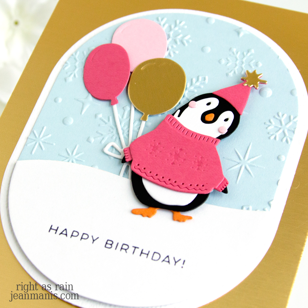 Penguin Birthday Card Idea Using Winter Supplies