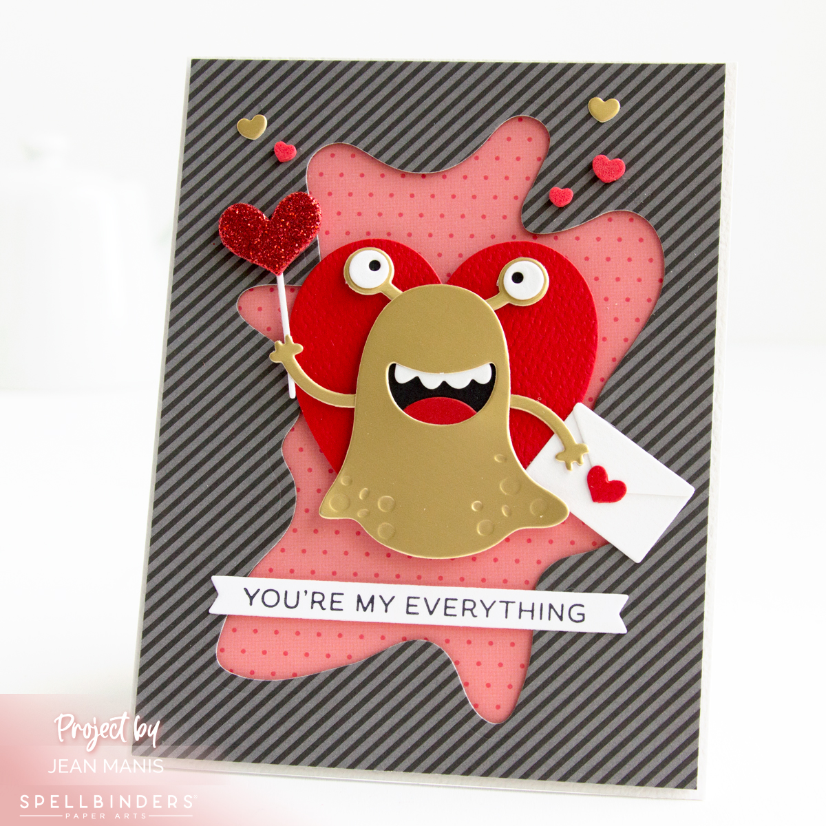 Elegant Valentine Card with a Monster Twist