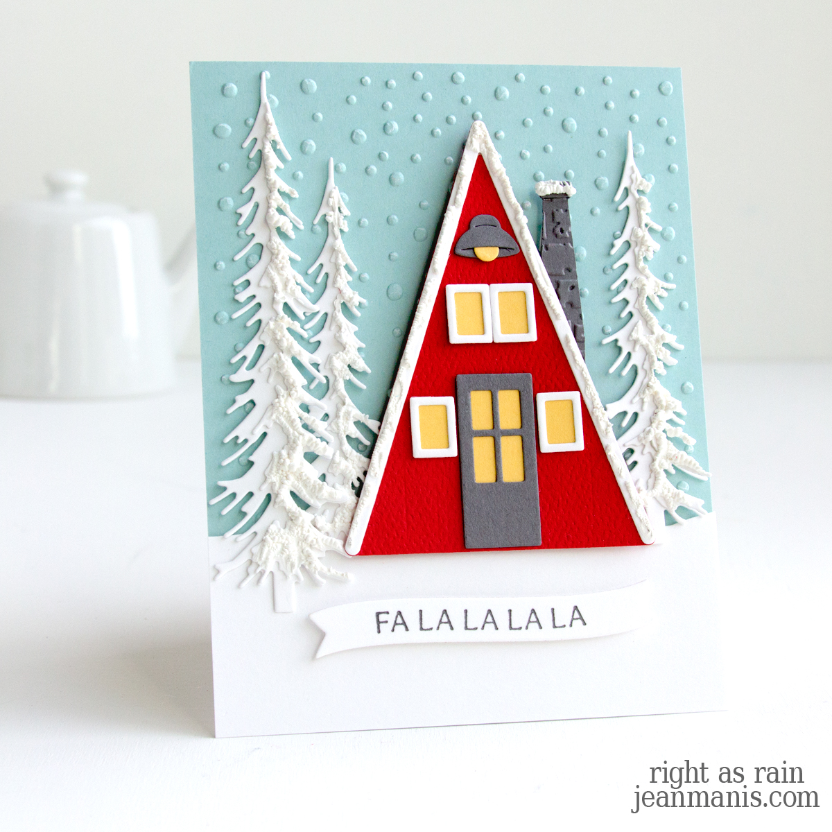 Winter Wonderland: A-Frame House Card