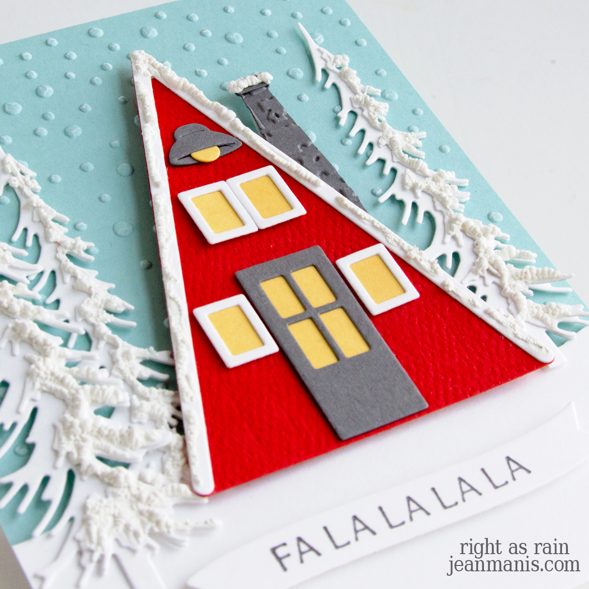 Winter Wonderland: A-Frame House Card