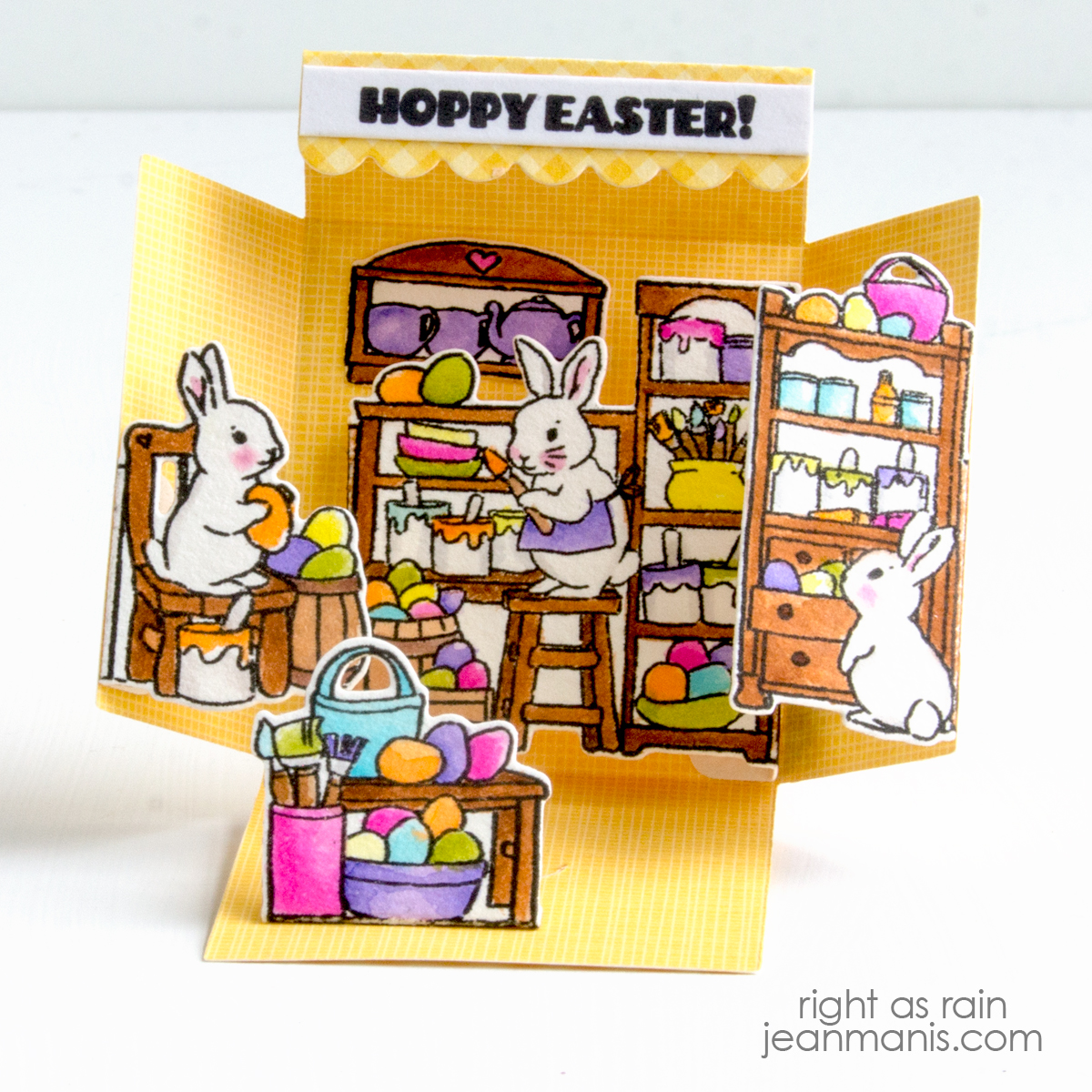 Easter Bunnies Matchbook Card