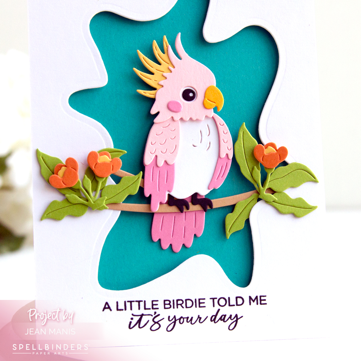 Spellbinders | Tropical Cockatoo Card