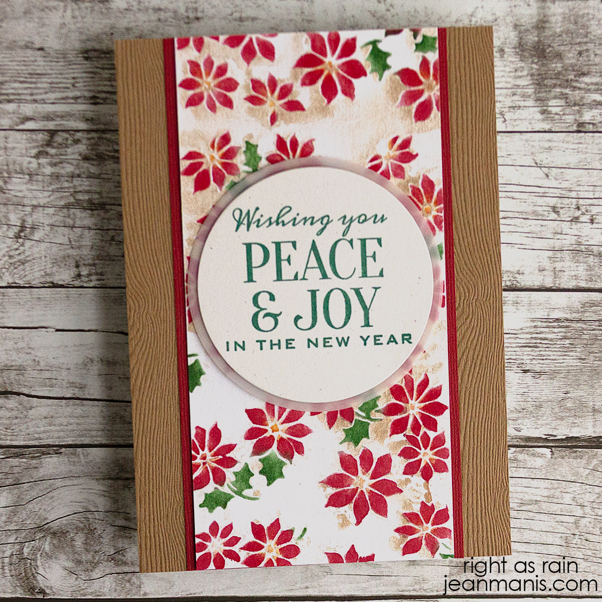 Christmas Cards with Stenciled Monoprints