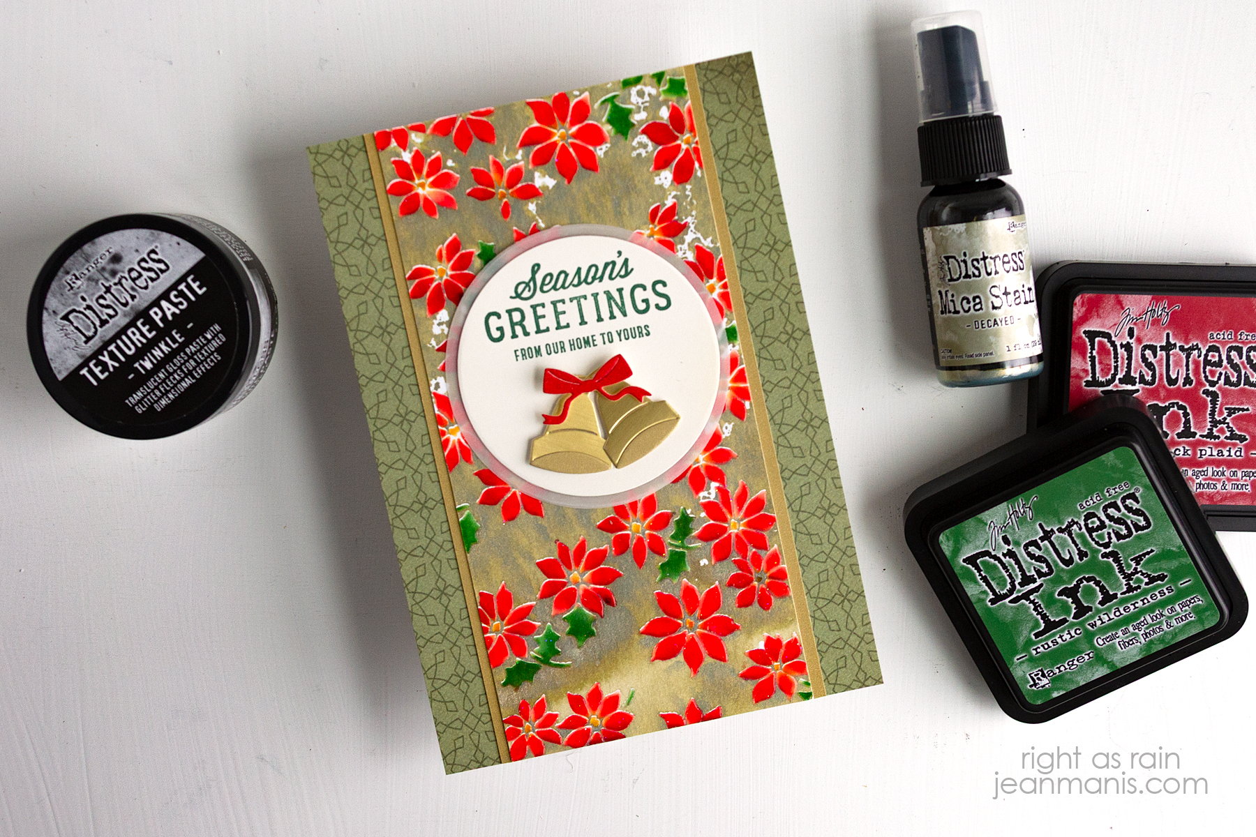 Tim Holtz Mixed Media Christmas Card