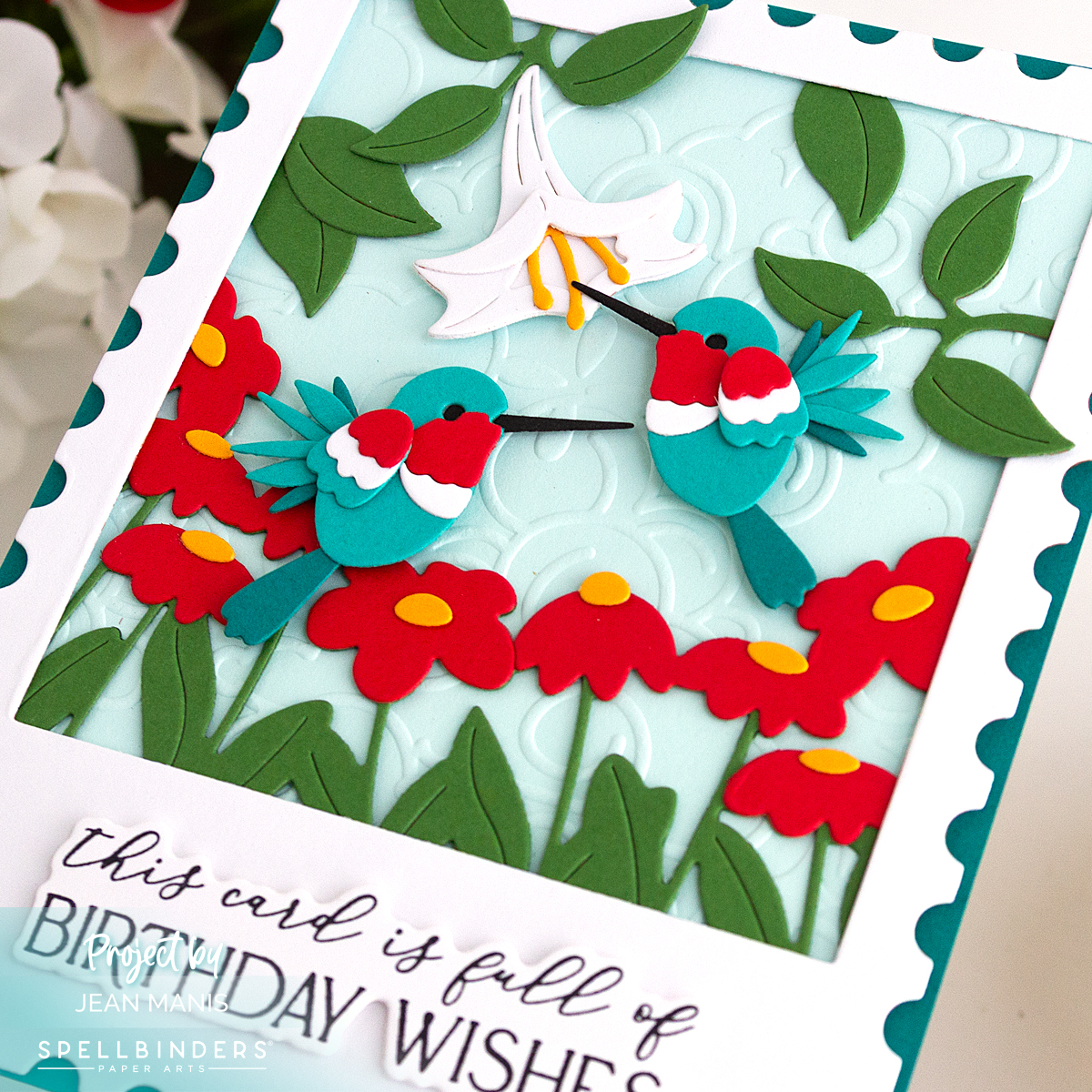 Spellbinders | Hummingbirds Birthday Card