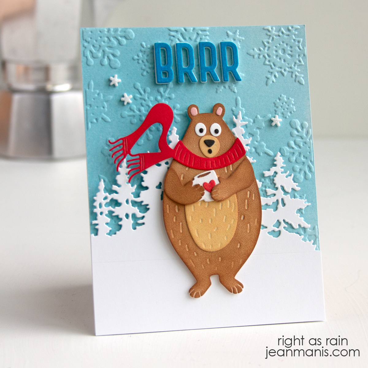 Tim Holtz | Cozy Winter Bear Card