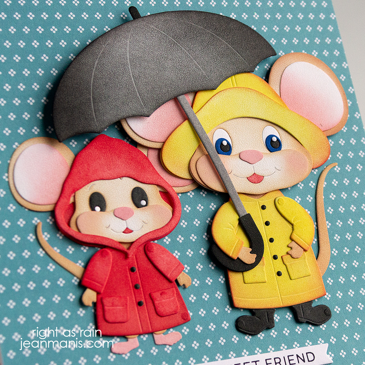 Elizabeth Craft | Spring Rain Mice Card