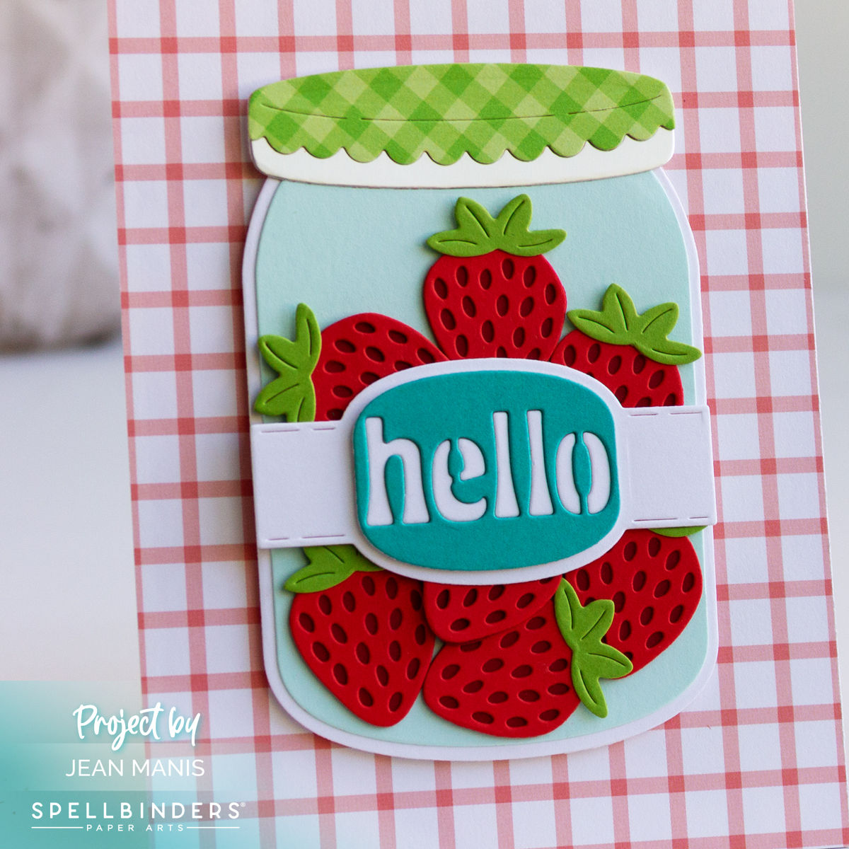 Spellbinders | Strawberries Hello Card