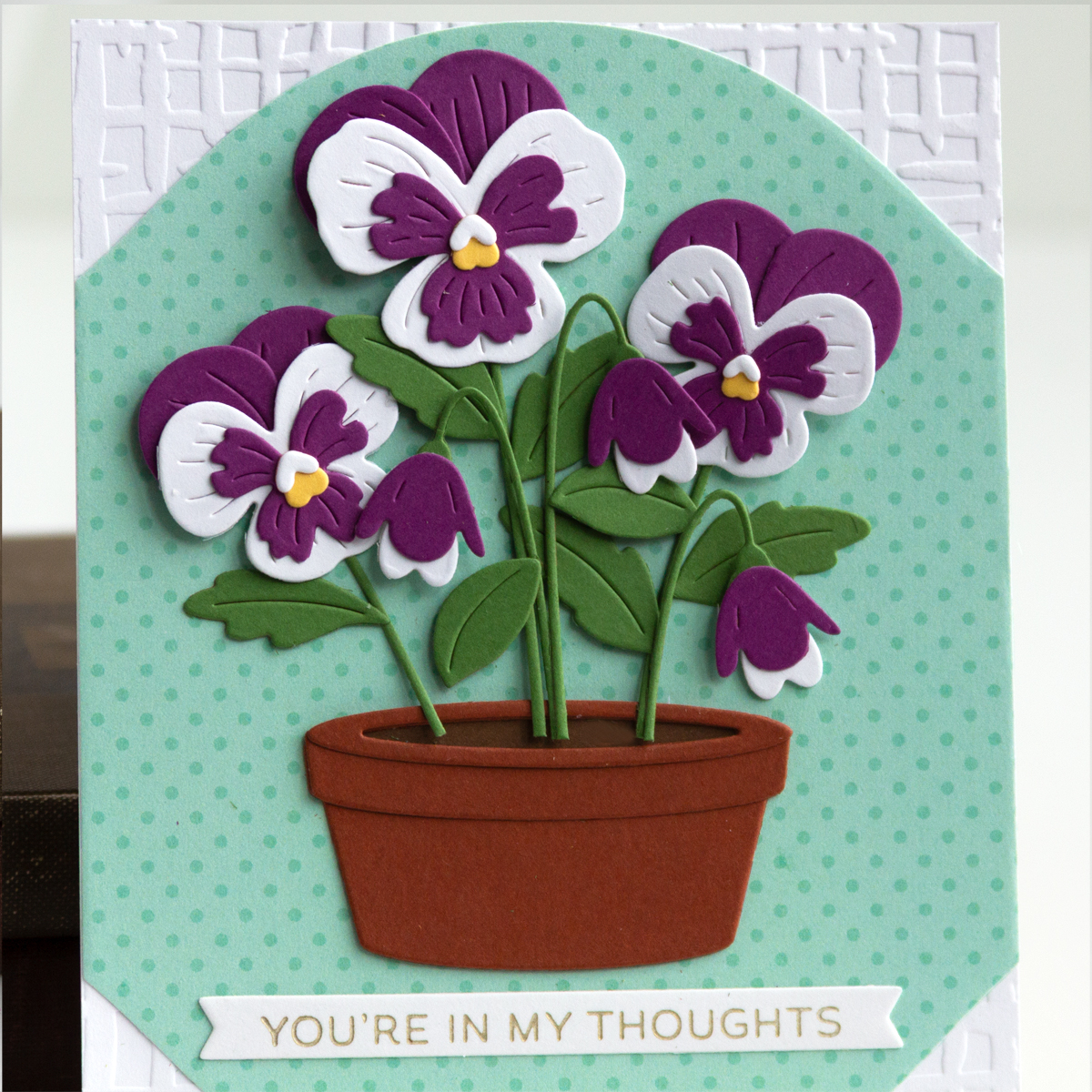 Spellbinders | Potted Pansies Card