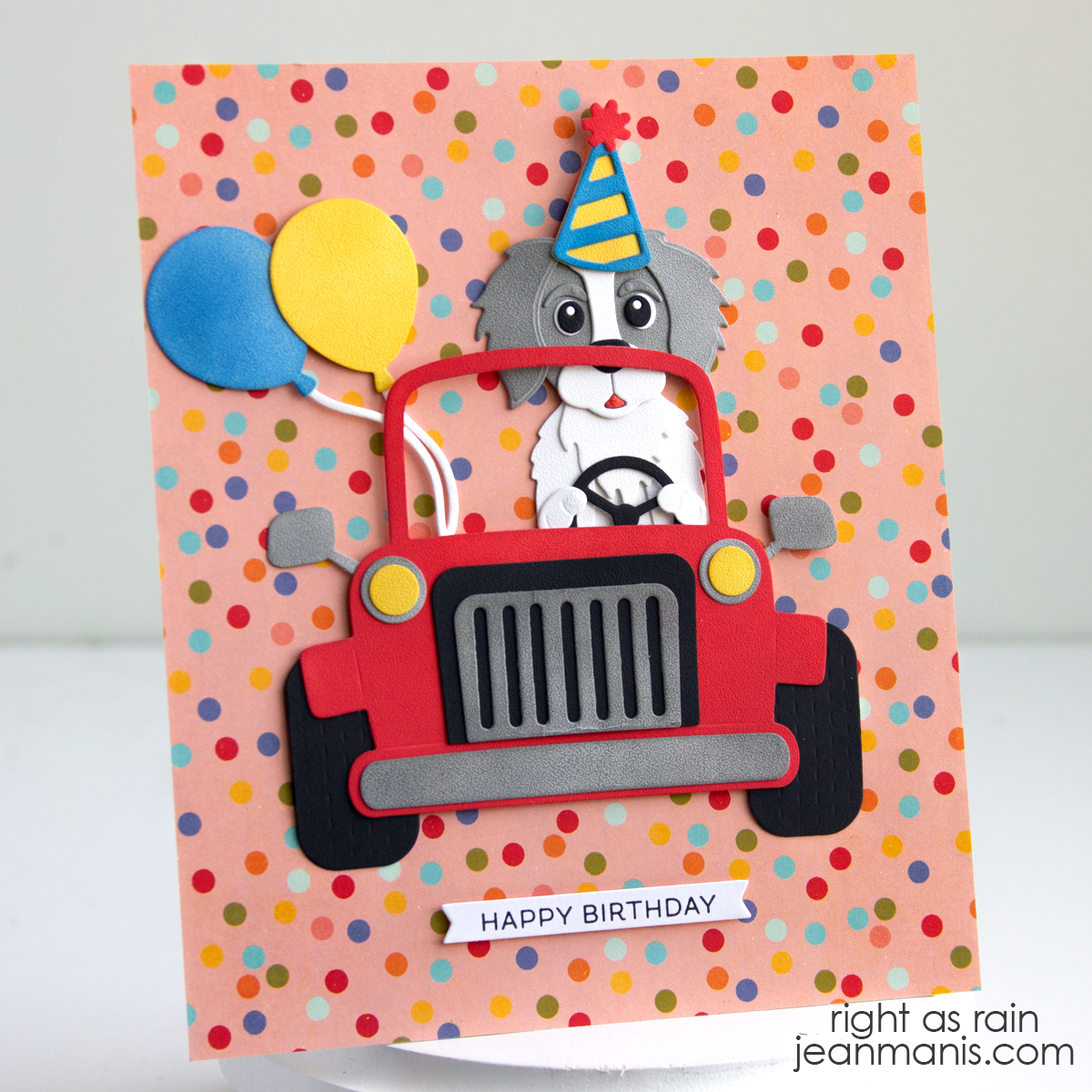 Elizabeth Craft Designs | Dog in Jeep