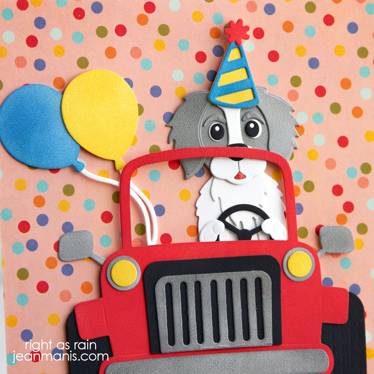 Elizabeth Craft Designs | Dog in Jeep