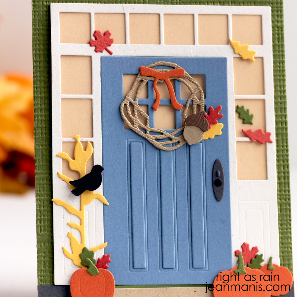 Fall Door Die-cut Scene