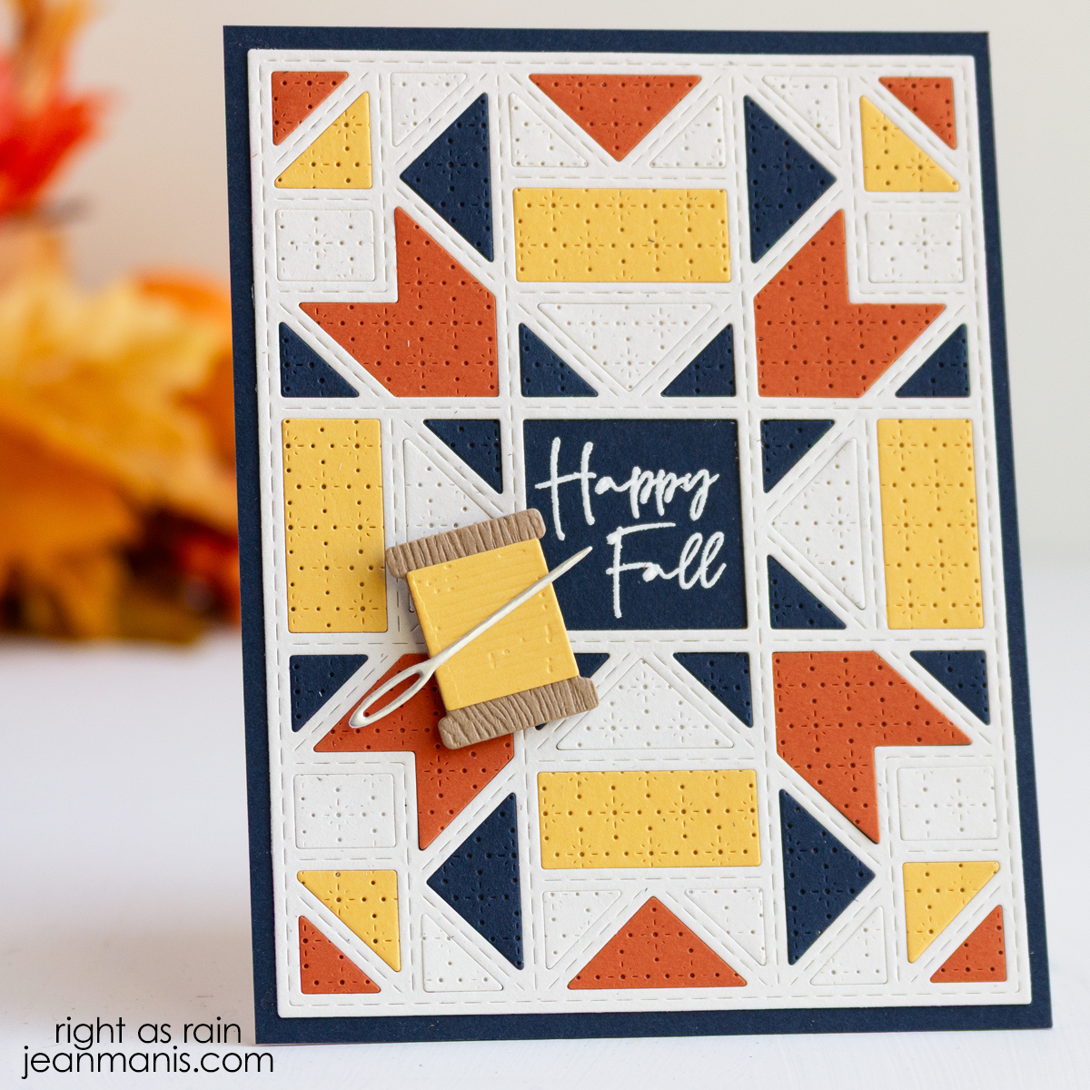 Fall Quilt-Inspired Card